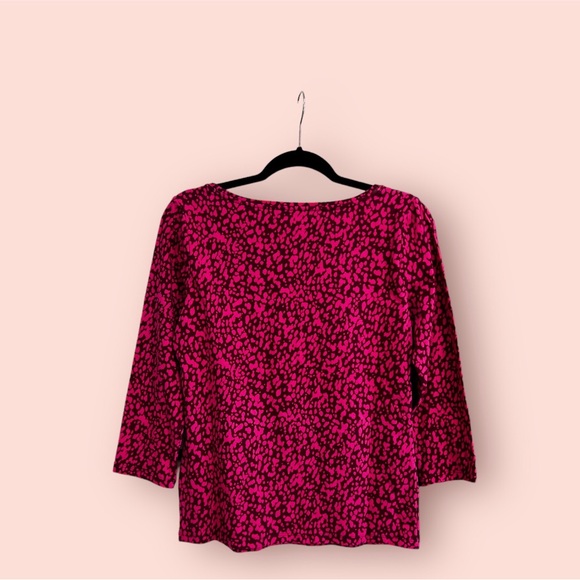 TALBOTS Cotton Long Sleeve Tee/ Shiraz Cabare - Picture 2 of 4